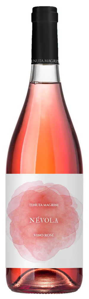 Bottiglia di Névola, vino rosé di Nebbiolo